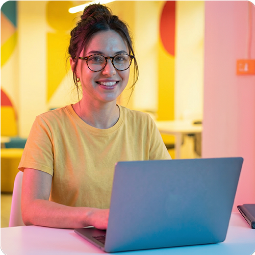 Young professional working remotely
