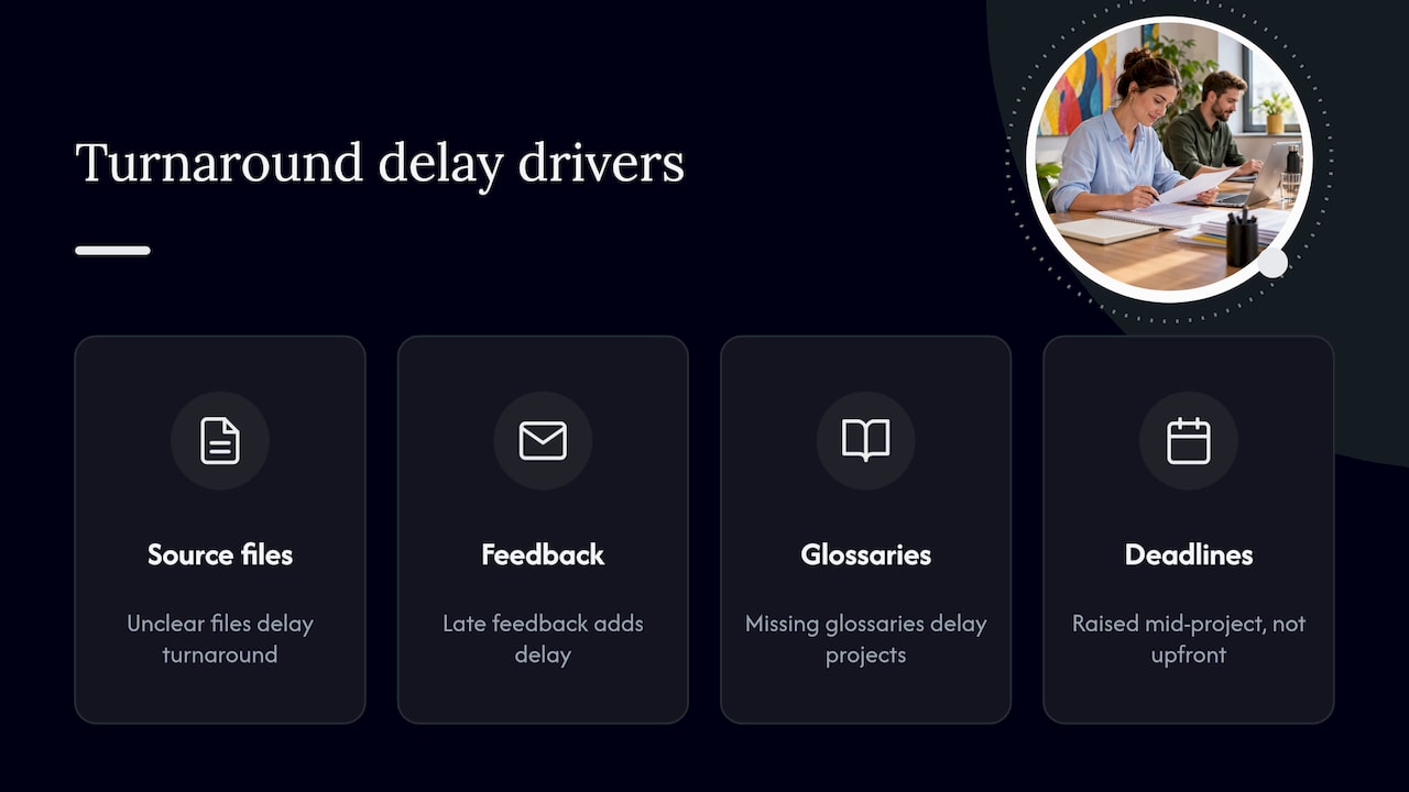 Four factors that can delay translation delivery